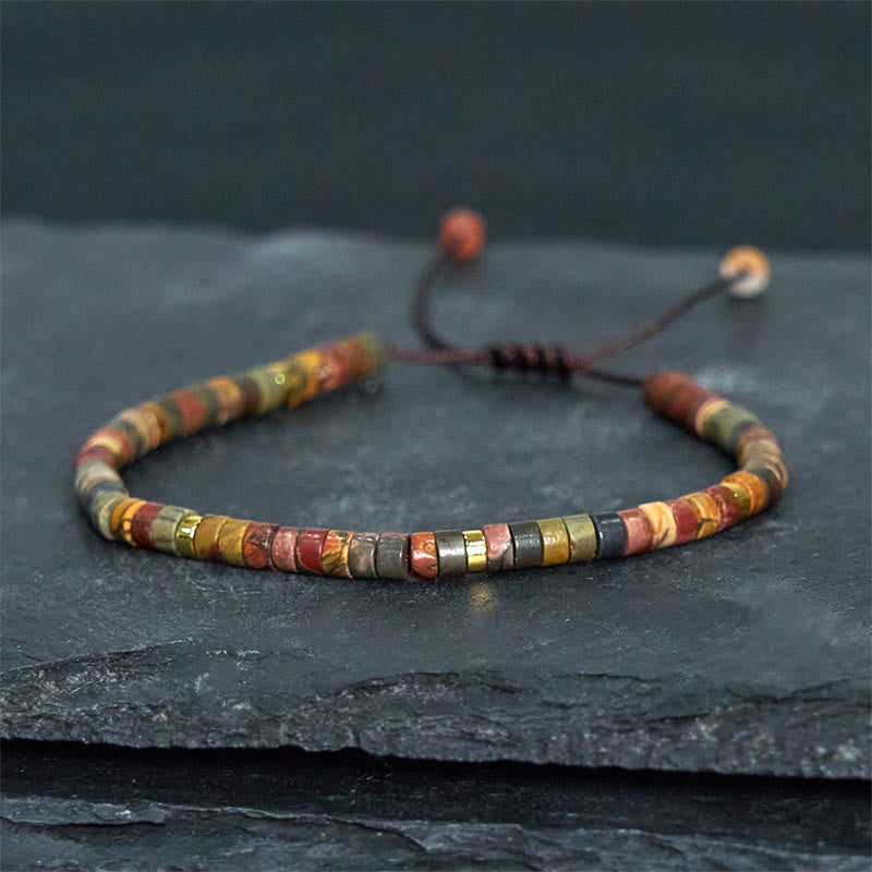 Pulsera de cuentas espaciadoras de rodonita y Buddha Stones para sanar relaciones