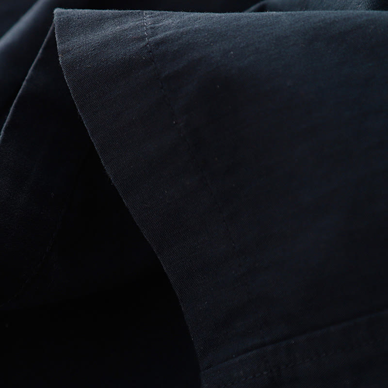 Pantalones de lino y algodón de cintura alta para mujer, de Buddha Stones Spring Commute, con pernera ancha y bolsillos, de color liso - image 14