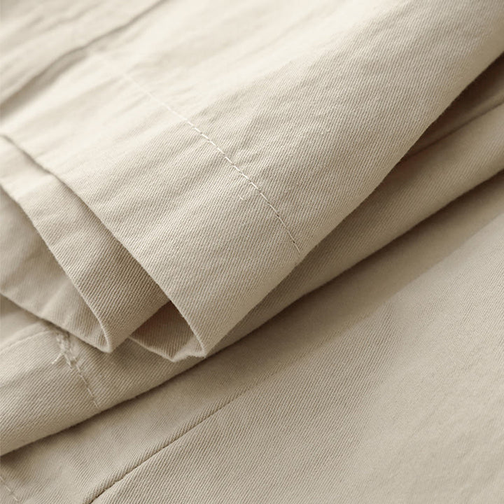 Pantalones de lino y algodón de cintura alta para mujer, de Buddha Stones Spring Commute, con pernera ancha y bolsillos, de color liso - image 8