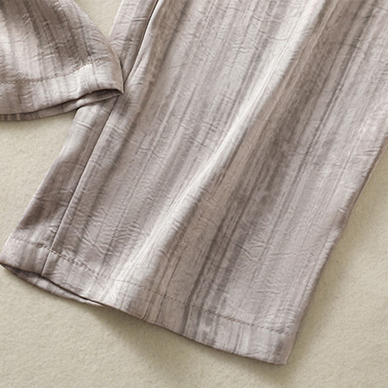 Pantalones casuales con cordón ajustable y bolsillos para mujer, con diseño artístico de líneas verticales y Buddha Stones. - image 22