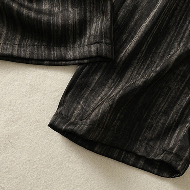 Pantalones casuales con cordón ajustable y bolsillos para mujer, con diseño artístico de líneas verticales y Buddha Stones. - image 15