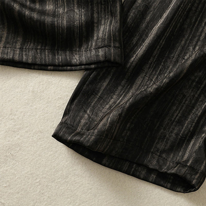 Pantalones casuales con cordón ajustable y bolsillos para mujer, con diseño artístico de líneas verticales y Buddha Stones. - image 15