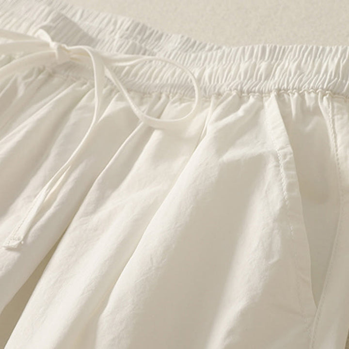 Pantalones de algodón para mujer con diseño de patchwork, dobladillo con volantes y bolsillos, hasta el tobillo y cordón Buddha Stones . - image 7