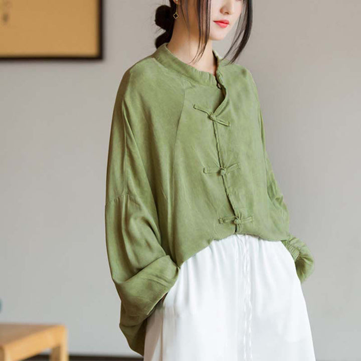 Camisa de manga larga con botones de rana y Buddha Stones, Top de meditación Zen Tai Chi, chaqueta de ropa Hanfu - image 14