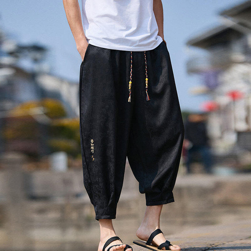 Pantalones con cordón ajustable y bolsillos para hombre, diseño de personajes de verano con Buddha Stones, bordados, talla 7-8 - image 7