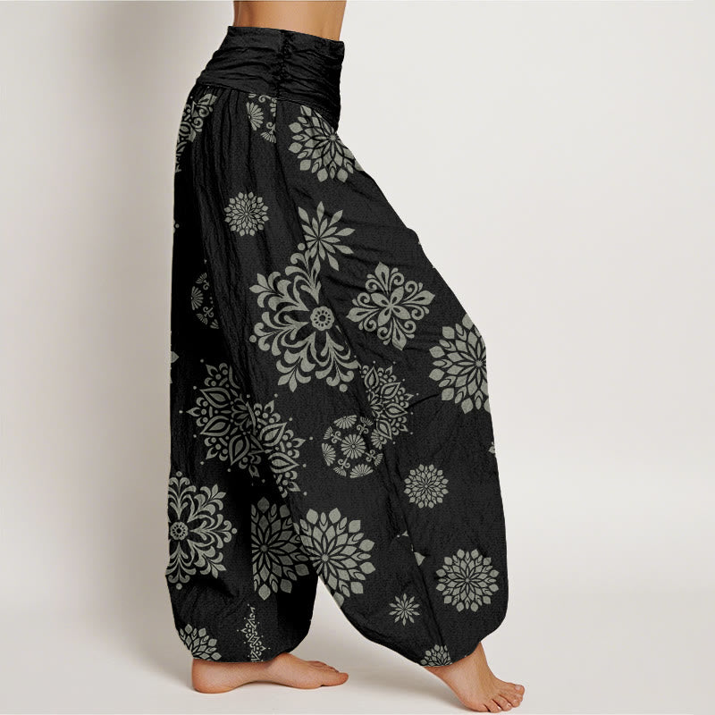 Pantalones harén con cintura elástica para mujer, con estampado de mandala y Buddha Stones - image 3