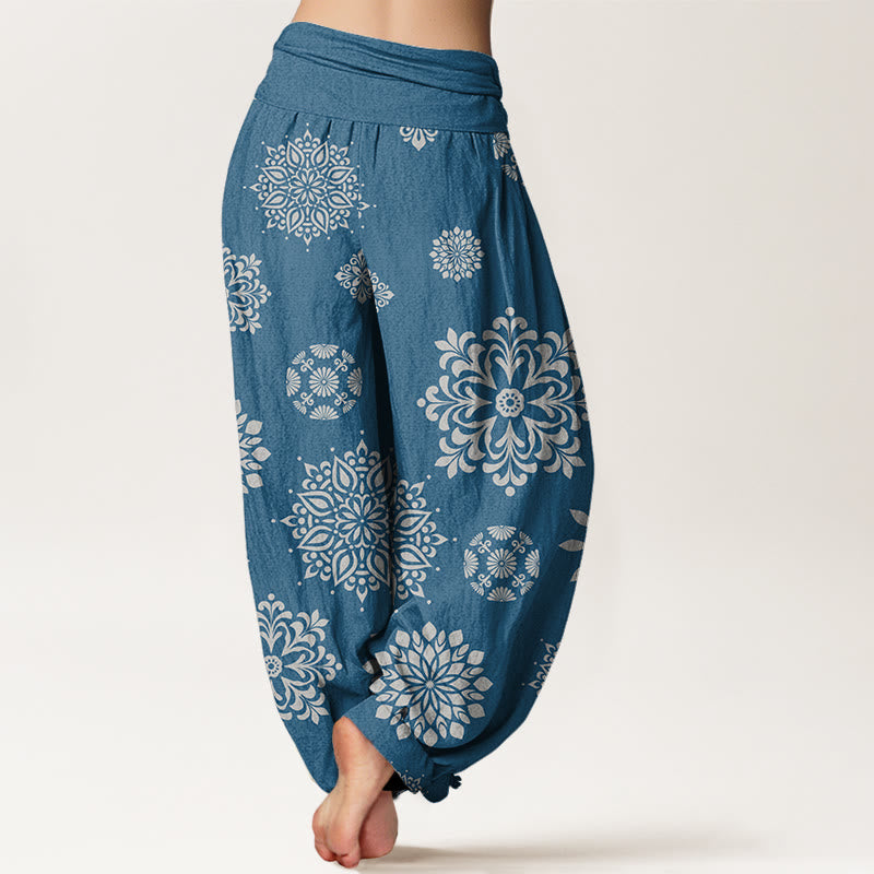 Pantalones harén con cintura elástica para mujer, con estampado de mandala y Buddha Stones - image 6