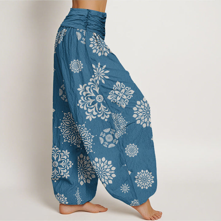 Pantalones harén con cintura elástica para mujer, con estampado de mandala y Buddha Stones - image 7