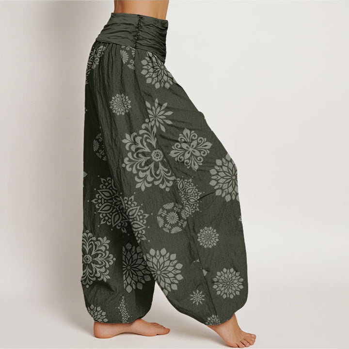 Pantalones harén con cintura elástica para mujer, con estampado de mandala y Buddha Stones - image 10