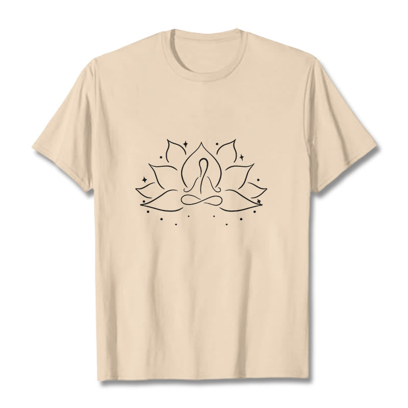 Camiseta con diseño de flor de loto y Buddha Stones para meditación y yoga - Sopa de mariscos - 2XL - image 11