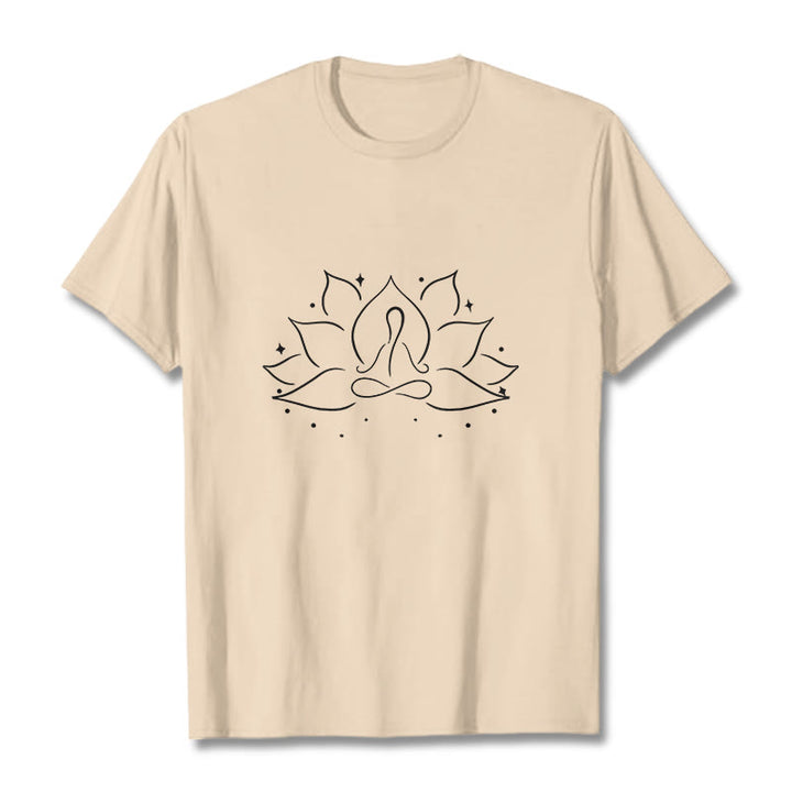 Camiseta con diseño de flor de loto y Buddha Stones para meditación y yoga - Sopa de mariscos - 2XL - image 11