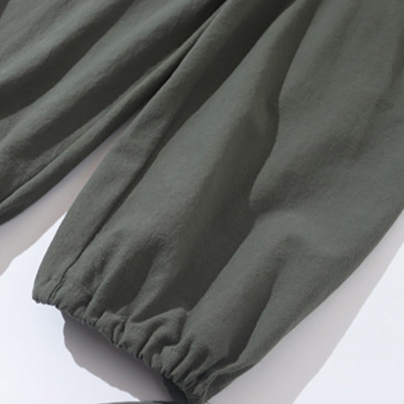 Conjunto de 2 Buddha Stones de traje Tang con diseño de rana y botones, camisa y pantalones con bolsillos, de algodón y lino, para meditación de hombre. - image 11