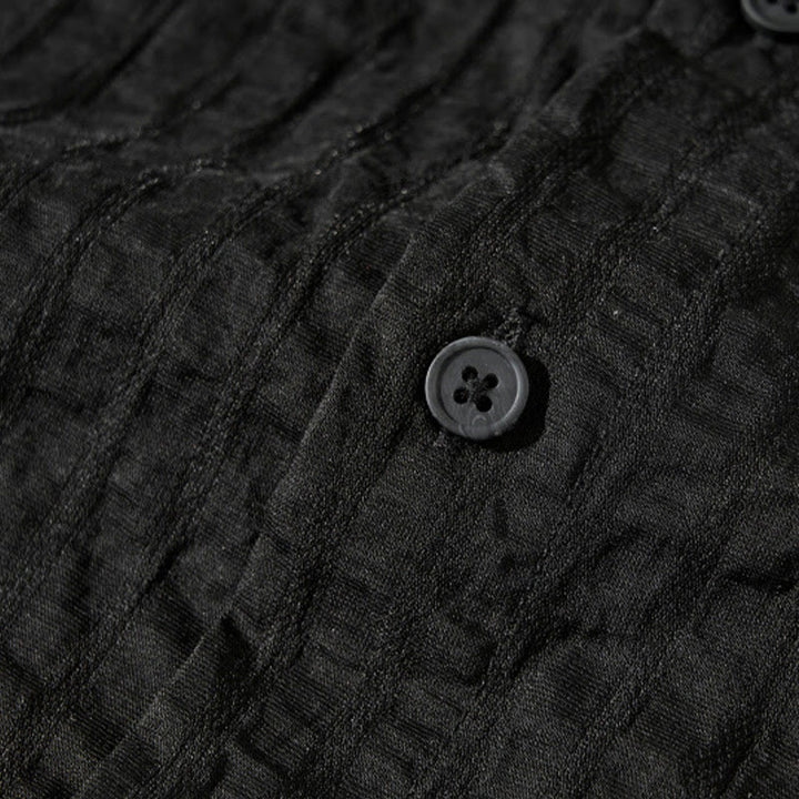 Camisa de manga corta de tencel con botones y diseño transpirable de Buddha Stones para hombre, de verano - image 24