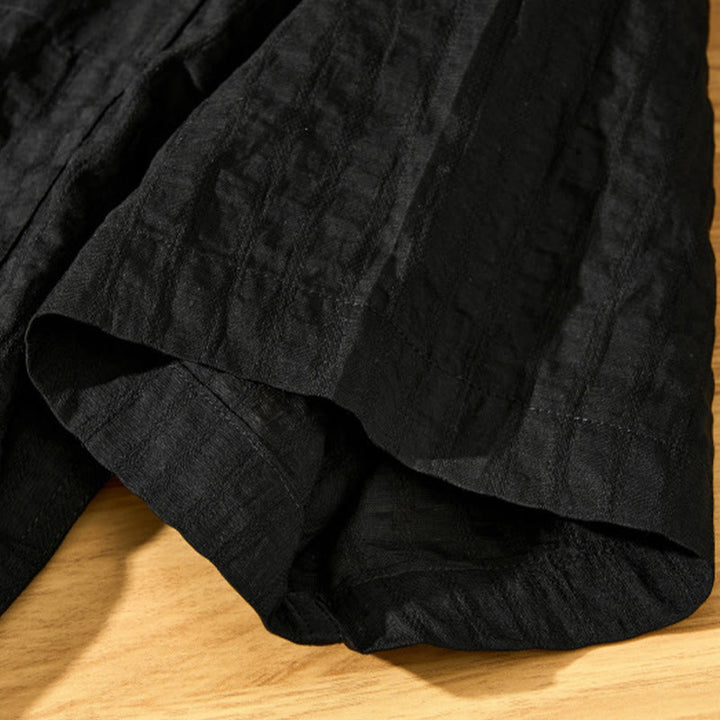 Camisa de manga corta de tencel con botones y diseño transpirable de Buddha Stones para hombre, de verano - image 25