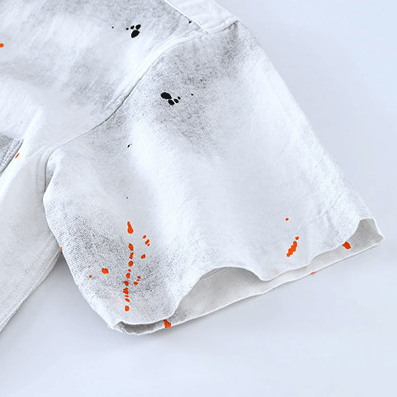 Camisa de algodón de manga corta con botones para hombre, con estampado de tinta de verano y Buddha Stones - image 16