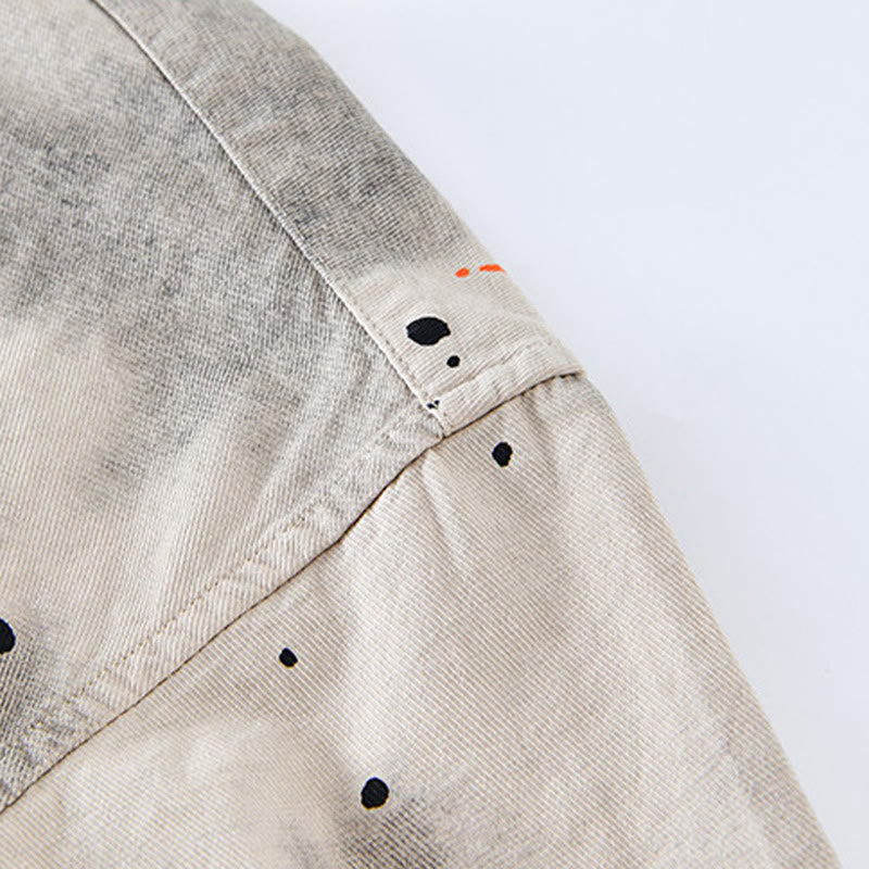 Camisa de algodón de manga corta con botones para hombre, con estampado de tinta de verano y Buddha Stones - image 6