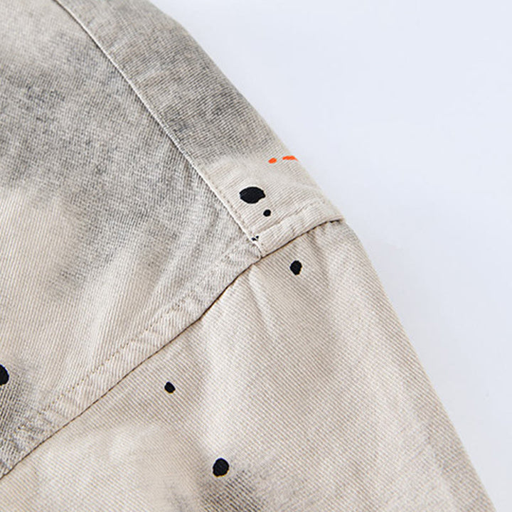 Camisa de algodón de manga corta con botones para hombre, con estampado de tinta de verano y Buddha Stones - image 6