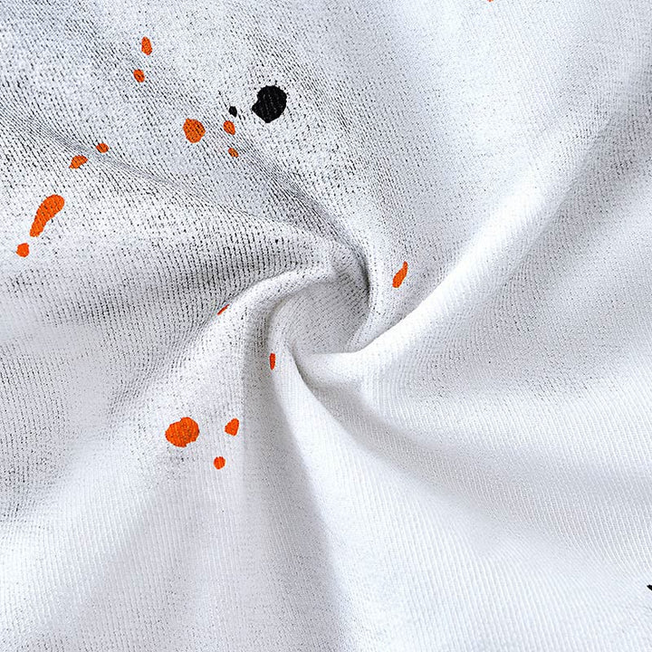 Camisa de algodón de manga corta con botones para hombre, con estampado de tinta de verano y Buddha Stones - image 18