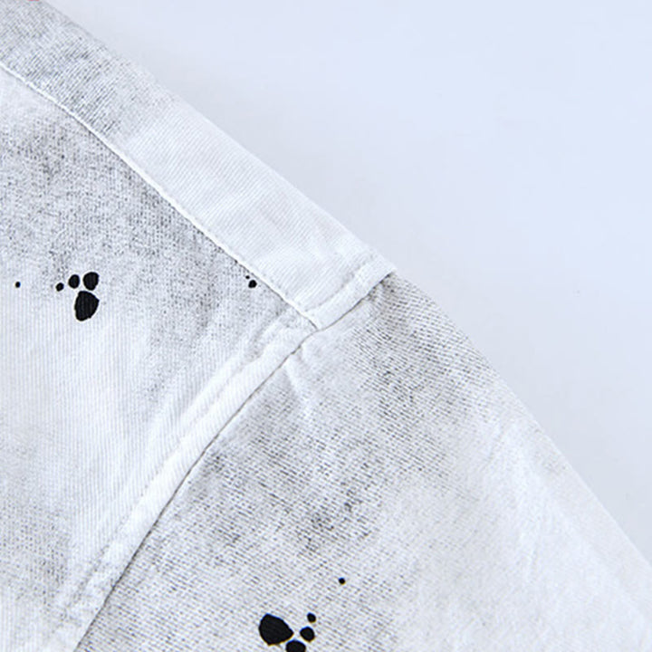 Camisa de algodón de manga corta con botones para hombre, con estampado de tinta de verano y Buddha Stones - image 15