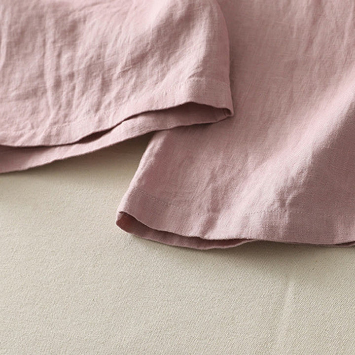 Pantalones de lino y algodón con bolsillos para mujer, de pierna ancha, con cintura elástica, de color liso, para uso diario en verano - image 11