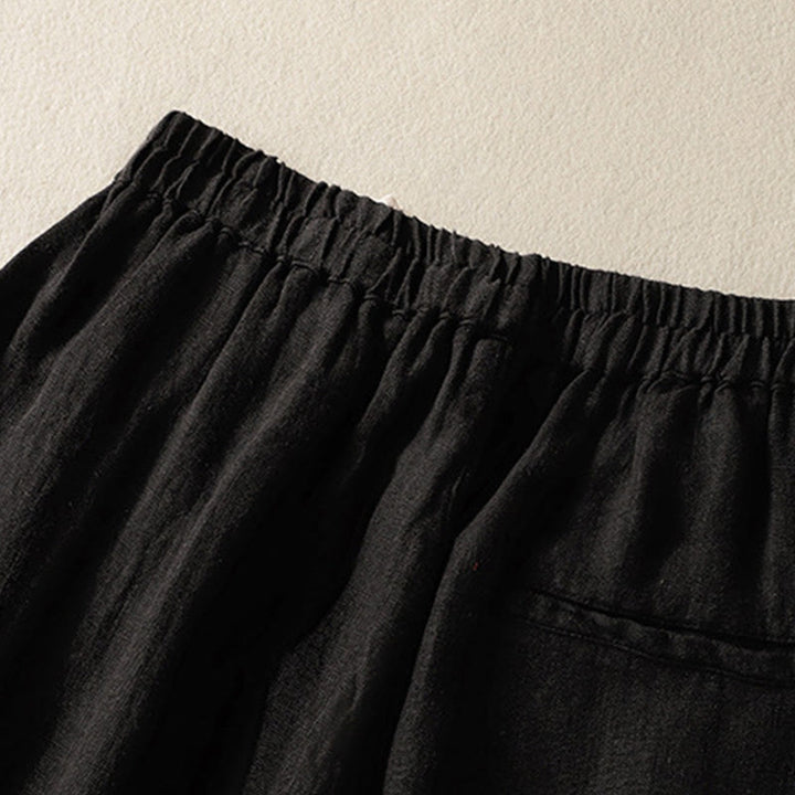 Pantalones casuales de algodón con diseño de cordón y Buddha Stones para mujer, de largo 7-8, con bolsillos - image 17