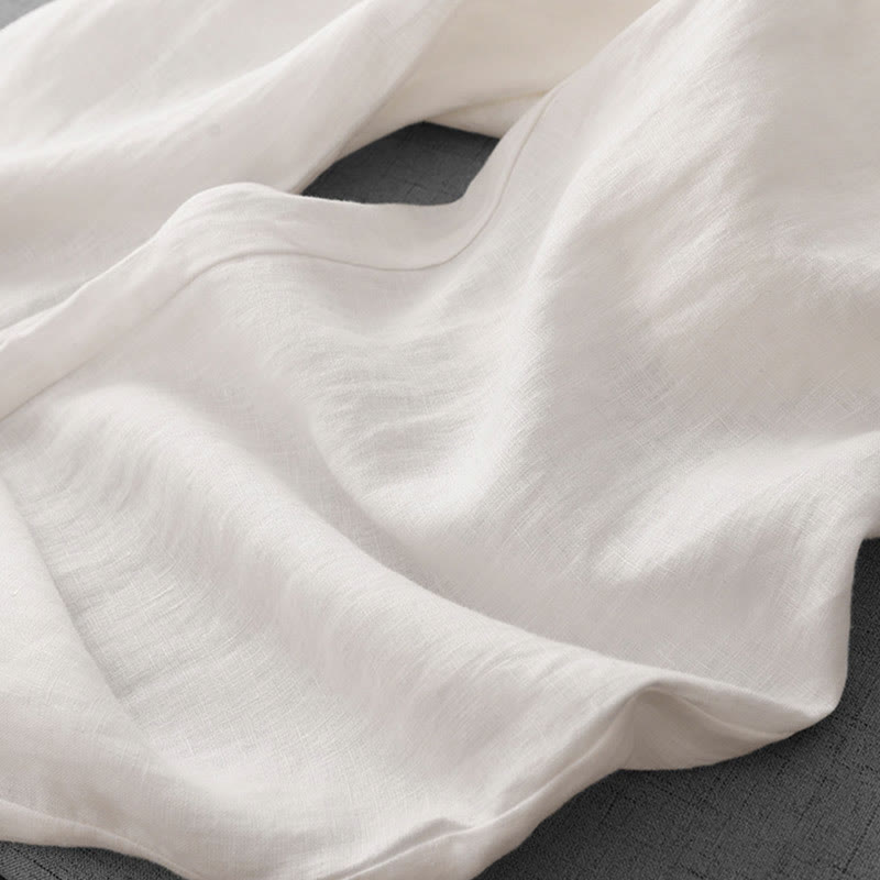 Pantalones casuales de Buddha Stones con cintura alta, volantes y cordón ajustable para mujer, con bolsillos y pernera ancha. - image 15