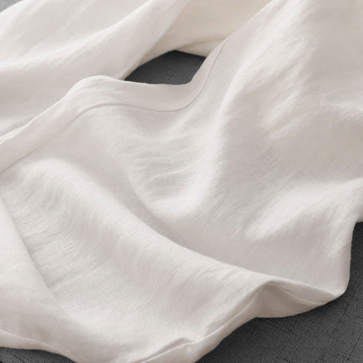 Pantalones casuales de Buddha Stones con cintura alta, volantes y cordón ajustable para mujer, con bolsillos y pernera ancha. - image 15