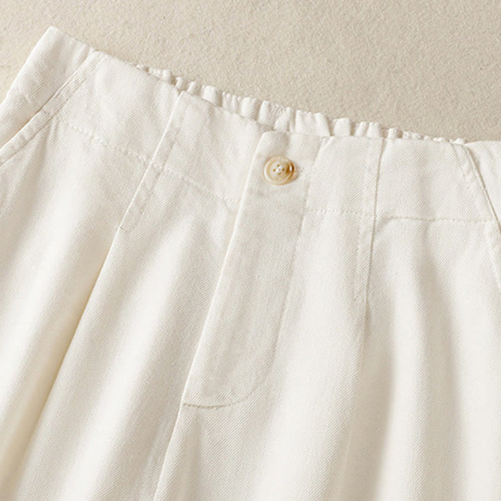 Pantalones casuales de encaje con diseño de patchwork de Buddha Stones para mujer, cintura alta, pierna ancha, largo hasta el tobillo, con bolsillos y cremallera. - image 2