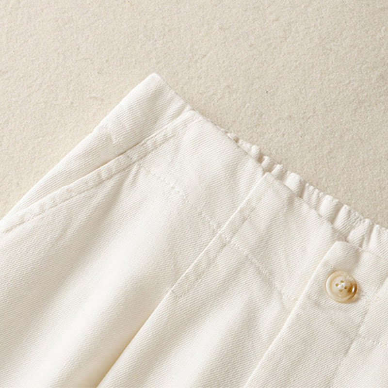 Pantalones casuales de encaje con diseño de patchwork de Buddha Stones para mujer, cintura alta, pierna ancha, largo hasta el tobillo, con bolsillos y cremallera. - image 3