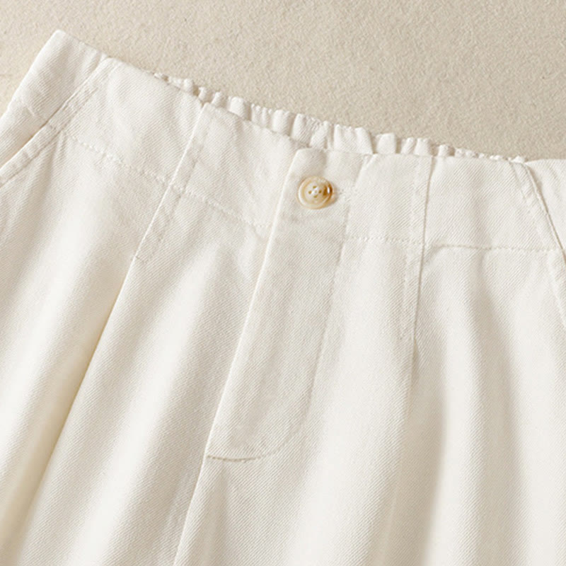 Pantalones casuales de encaje con diseño de patchwork de Buddha Stones para mujer, cintura alta, pierna ancha, largo hasta el tobillo, con bolsillos y cremallera. - image 3