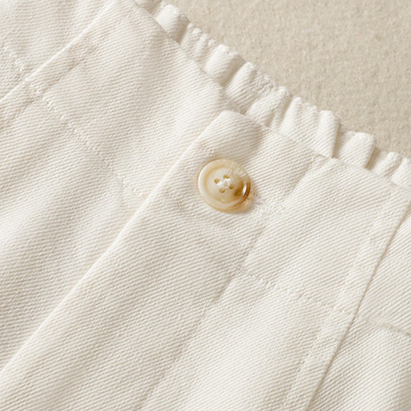 Pantalones casuales de encaje con diseño de patchwork de Buddha Stones para mujer, cintura alta, pierna ancha, largo hasta el tobillo, con bolsillos y cremallera. - image 5
