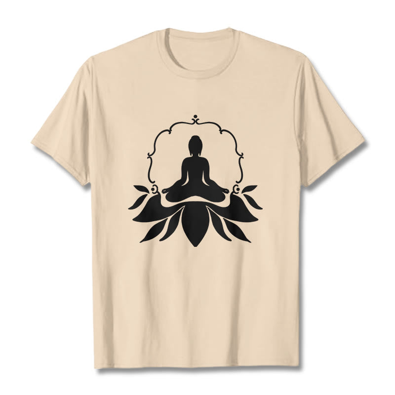 Camiseta con Buddha Stones meditando sentado sobre la hierba y piedras de Buda - Sopa de mariscos - 2XL - image 8