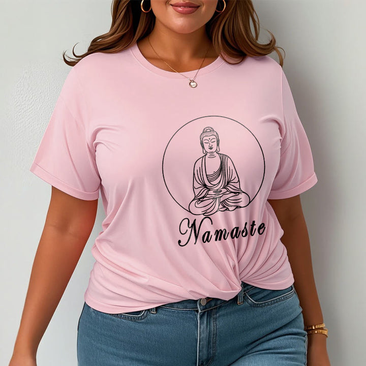 Buddha Stones NAMASTE Buda Meditando Camiseta Camiseta - image 13