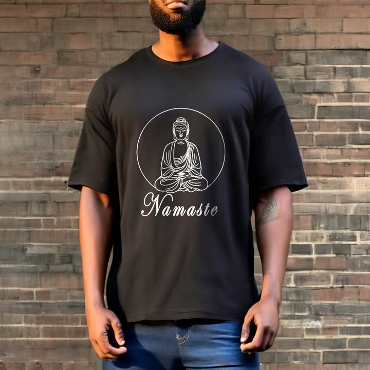 Buddha Stones NAMASTE Buda Meditando Camiseta Camiseta - image 2