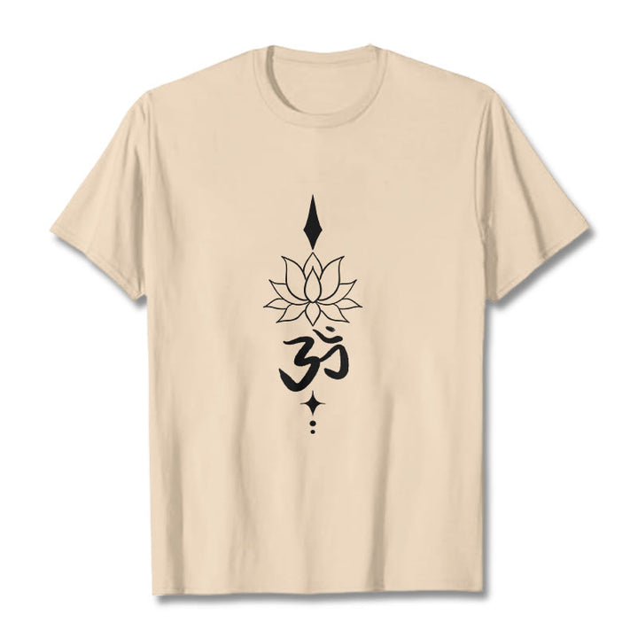Camiseta con símbolo Om y loto de Buddha Stones - Sopa de mariscos - 2XL - image 12