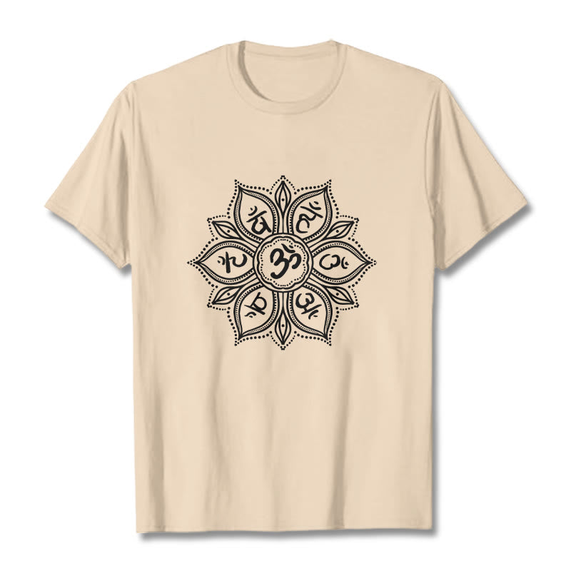Camiseta con diseño de mandala y Buddha Stones, Om Mani Padme Hum Mantra - Sopa de mariscos - 2XL - image 10