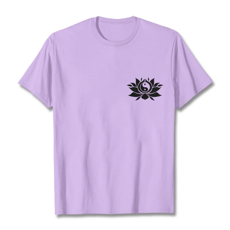 Camiseta con diseño de flor de loto y yang con Buddha Stones - Ciruela - 2XL - image 19