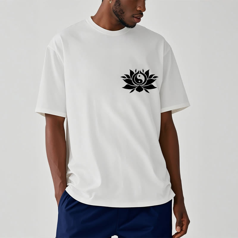 Camiseta con diseño de flor de loto y yang con Buddha Stones - image 8