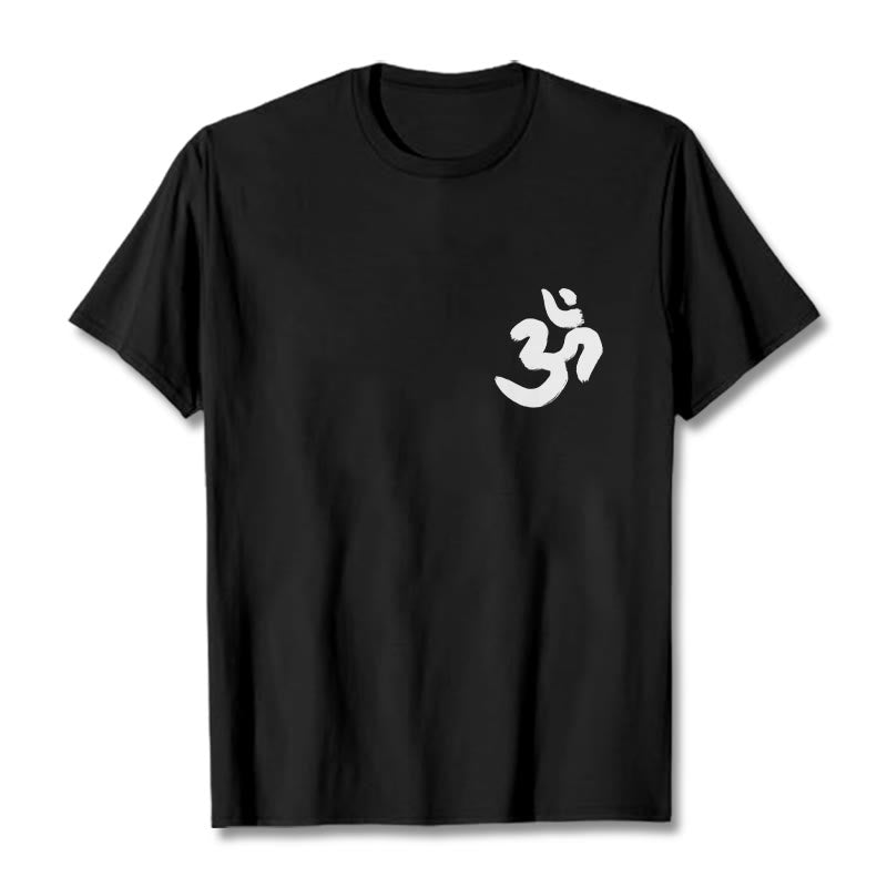 Camiseta sánscrita con el símbolo Om de Buddha Stones - Negro - 2XL - image 4