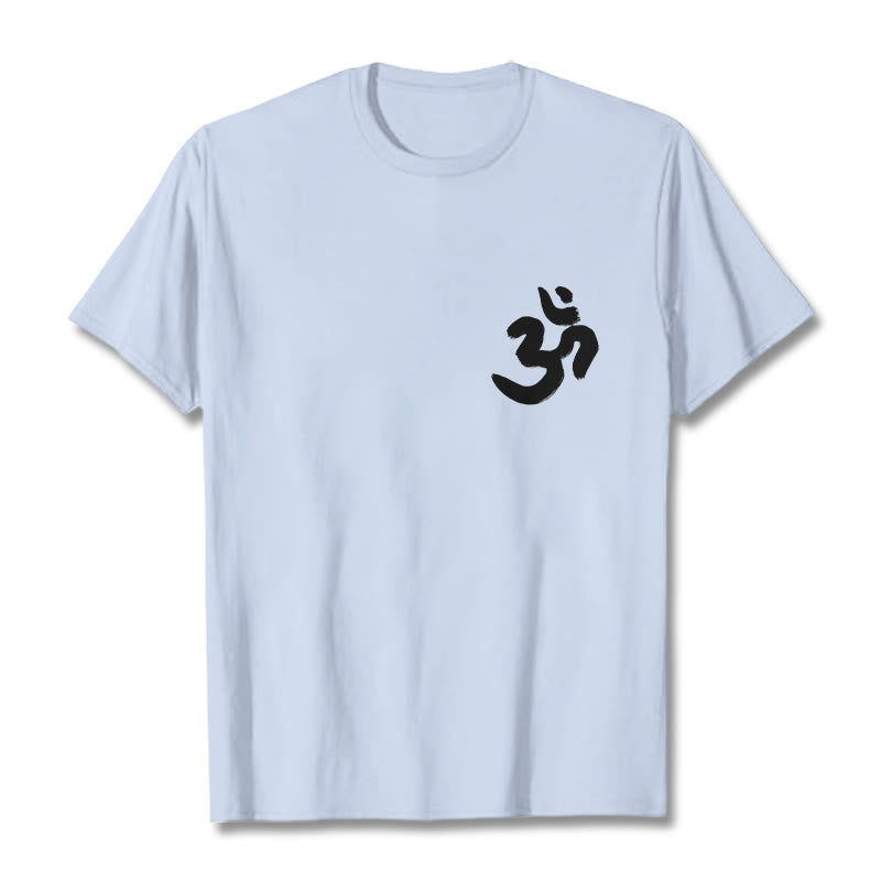 Camiseta sánscrita con el símbolo Om de Buddha Stones - Cian claro - 2XL - image 14