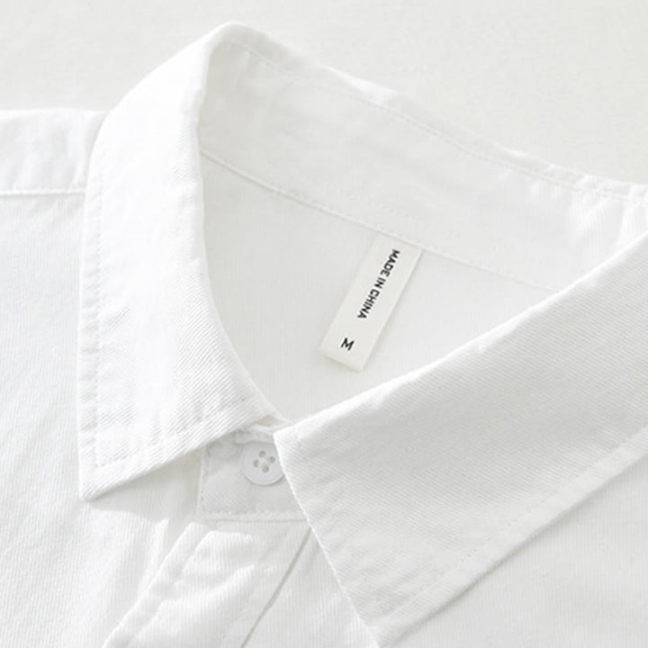 Camisa de algodón de manga corta para hombre con diseño artístico simple y bordado de bambú y Buddha Stones - image 5
