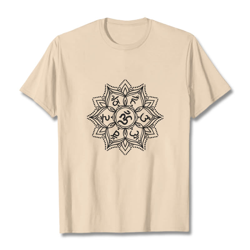 Camiseta con Buddha Stones, Mandala, flor, Om Mani Padme Hum, Mantra sánscrito - Sopa de mariscos - 2XL - image 11