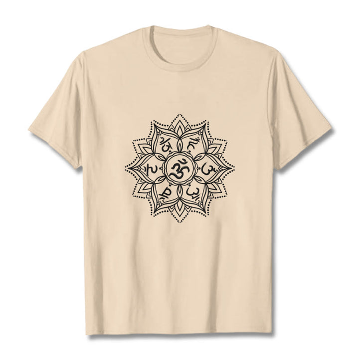 Camiseta con Buddha Stones, Mandala, flor, Om Mani Padme Hum, Mantra sánscrito - Sopa de mariscos - 2XL - image 10
