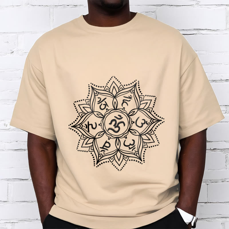 Camiseta con Buddha Stones, Mandala, flor, Om Mani Padme Hum, Mantra sánscrito - image 11