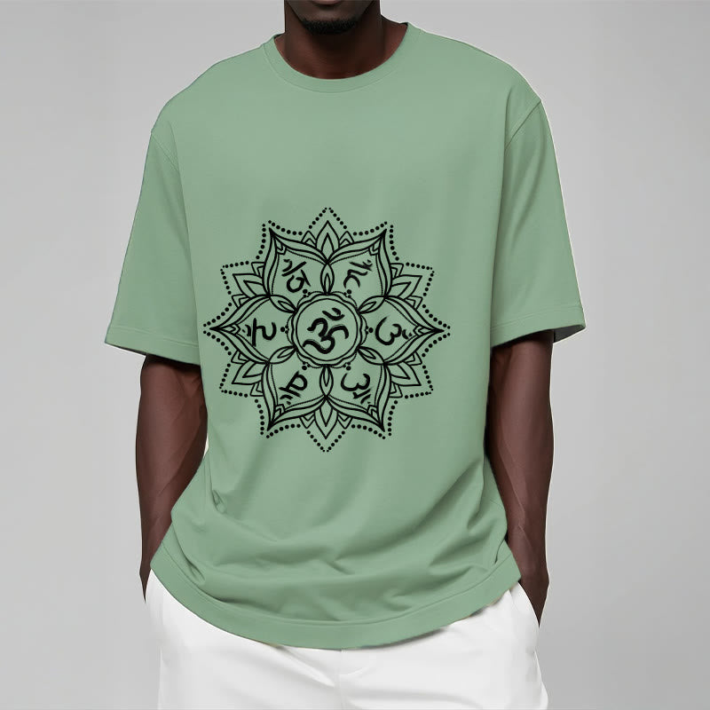Camiseta con Buddha Stones, Mandala, flor, Om Mani Padme Hum, Mantra sánscrito - image 16