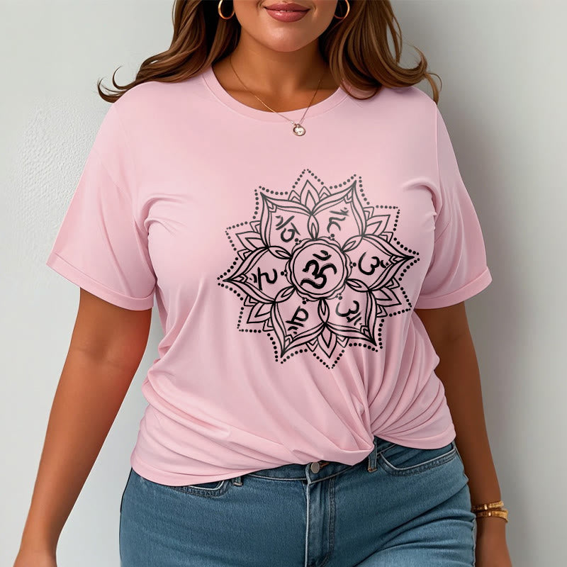 Camiseta con Buddha Stones, Mandala, flor, Om Mani Padme Hum, Mantra sánscrito - image 14