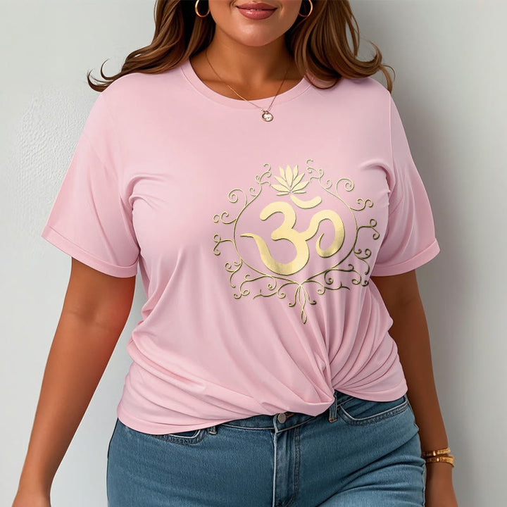 Camiseta con Buddha Stones, símbolo Om, vides y flor de loto - image 15
