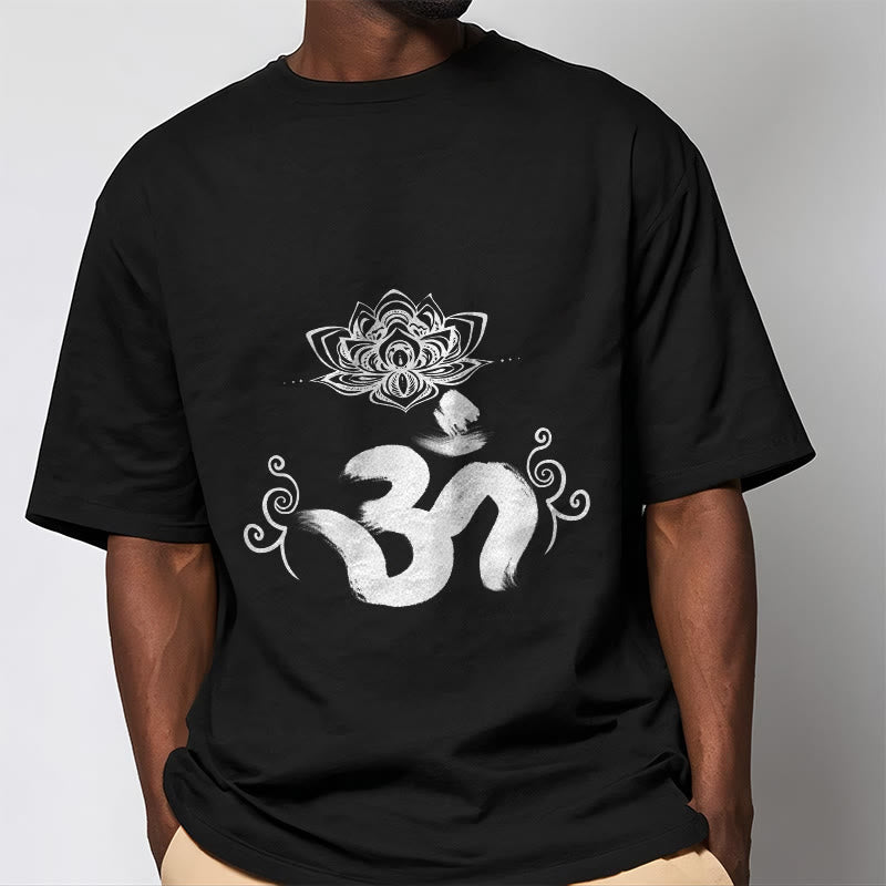 Camiseta floral sánscrita con símbolo Om de Buddha Stones - image 8