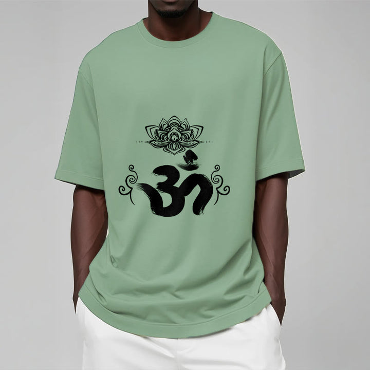 Camiseta floral sánscrita con símbolo Om de Buddha Stones - image 20