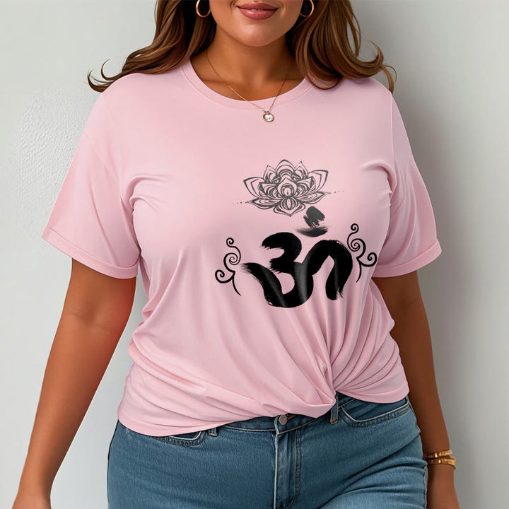 Camiseta floral sánscrita con símbolo Om de Buddha Stones - image 16
